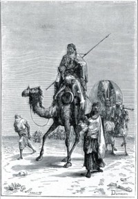 Ο Βενιαμίν εκ Τουδέλης στη Σαχάρα - Χαλκογραφία του 19ου αιώνα